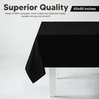 Utopia Kitchen Rectangle Table Cloth 2 Pack 60x60 Inches  Black   Tablecloth   