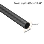 4pcs Carbon Fiber Tubes 10x12x420mm Matte Surface 3k Roll Wrapped For Airplane