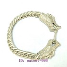 Old Chinese Tibet Silver Handmade Auspicious Dragon Hand Catenary Bracelet Gift