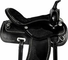 Leather Black Saddle Western Pleasure Trail Barrel Racing Horse All Size