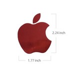 3x Apple Logo Vinyl Decal Sticker Ipad Laptop Metal Red