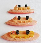 Vintage Celluloid Boat   Ship Toys Lot Of 3 Japan 4  Smokestacks Helmsman