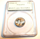 1944-d Mercury Dime 10c Pcgs Ms64 Fb Full Bands Silver Cert 05053 64 3009652