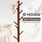 Coat Rack  Freestanding Coat Rack With 8 Hooks And 3 Adjustable Size Tree Coat