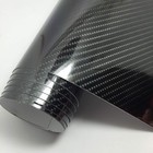 Carbon Fiber Vinyl Wrap Black Gloss 6d Car Wrap Film 1ft X 10ft Bubble Free Air