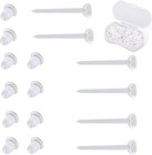Nkwuire Plastic Earrings  200 Pcs Invisible Clear Post Studs For Sports  Work 