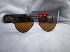 Ray Ban Aviator Rb3026 Sunglasses Black Frame 62mm Brown Lens