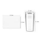 2 8cm Head Clear Jelly Silicone Nail Art Stamper Scraper With Cap Transparent 