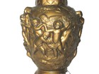 Vintage Mcm Angel Figural Cherub  Art Decor  3d  Urn Lidded Vase     rk  