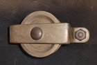 Antique  3 1 4  Bronze  Pulley With 3 3 8  Mast   Boom Band