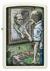 Zippo Shaving Zombie White Matte Windproof Pocket Lighter  49193-102836