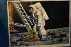 Paul Calle Signed Lithograph  the Conquest Of Space  Framed W  Nasa Stamps 21 