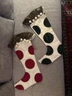 One Of A Kind  Set Of 4 Festive Vintage Hand Made Christmas Stockings