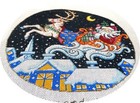 Needlepoint Santa   To All A Goodnight  Hand Painted Canvas 10   Diameter 