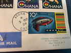 Ghana 1959 Definitive Issue  Fdc By Air Mail 10 08 1959 Posted Ny Wall Street