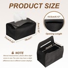 Pu Tissue Box Cover With Button Tissue Holder Bag black 7 X 4 33 X 3 15 Inch 