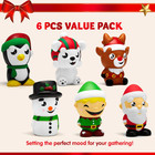 6 Pcs Christmas Slow Rising Squishy Toys Stress Relief Soft Kawaii Set Gift Pack
