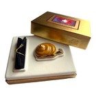 Estee Lauder White Linen Solid Perfume Snail Compact Includes Bag W box  
