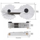 58 Blade Screw Thread Pitch Gauge Set Whitworth 55     Metric 60   Measuring Tool