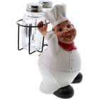 Chef Salt And Pepper Shakers Set Ceramic Kitchen D  cor
