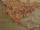 School Wall Map Old Earth Weltproduktion 204x96 Vintage World Production