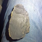 Flint Knapped Stone Tool Preform Biface  Gray Flint chert W  Tan Cortex