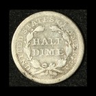 1853 Seated Liberty Half Dime -arrows - Free Shipping Usa