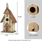 Wooden 14 H Hanging Distressed Church Birdhouse Decorative Garden Bird House