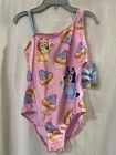 Disney Bluey   Bingo One-piece Pink Blue Cupcake Swimsuit Girls U Pick Size New