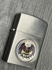 Brushed Silver Flip Top Lighter Color Us Quarter Dollar Eagle Design Novelty