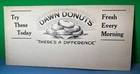 1930 s Original Dawn Donuts Mix Cardboard Display Sign Antique Vintage
