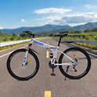 26  Folding Mountain Bike 21 Speed Men Bikes Mtb Bicycle School Dual Disc Brake