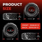 Set 4 Atv utv Tires 25x8-12 Front   25x10-12 Rear All-terrain Mud Tires 6pr