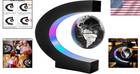 Magnetic Levitation Floating World Map Globe With Led Base - Black Decor Gift