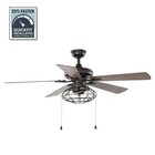 Home Decorators Collection Ellard 52  Led Indoor Matte Black Ceiling Fan W light