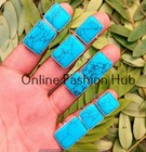 Green Turquoise Gemstone 925 Sterling Silver Plated Rings Lot Wholesale Jewelry