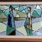 Vintage Harris G  Strong Hand Painted Ceramic Tiles   350  Frame Style Ha38