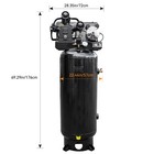 5 5-hp 220v 1 Phase Air Compressor W  60 Gallon Vertical Asme Tank 10cfm 180psi