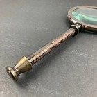 Vintage Brass Henry Hughes Desk Magnifier Antique Magnifying Glass Gift