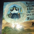 Vintage Tin Mexican Religious Ex Voto Retablo Catholic Folk Art Signed