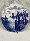 Villeroy   Boch Delft Transfer-ware Wall Plate 12    Germany Harbor Scene Signed