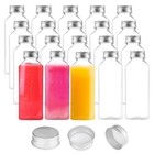 20pack Empty Clear Plastic Juice Bottles With Tamper-proof Cap Bpa Free Reusable