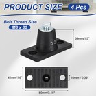 4pcs Rubber Vibration Isolator Mounting Bracket 44lb Load Bearing 80x41x39mm 