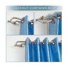 Double Curtain Rods 72-144   Brushed Nickel Double Drapery Rods  Wrap Around    