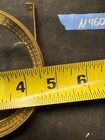  n460  Antique French Mantle Clock Bezel Door Brass   Beveled Glass