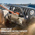 Electric Winch Truck 10 000 Lb Synthetic Rope Waterproof Remote Control