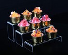 3 Pc Large Clear Acrylic Riser Set Acrylic Display Risers Shelf Showcase Fixture