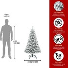 4 5 6 7ft Snow Flocked Artificial Christmas Tree Holiday Decora Prelit Or Unlit