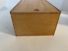 Vintage Wooden Card File Slide Lid Wood Dovetail Box 9    X 6  X 4 