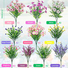 20 Bundles Artificial Flowers For Outdoors - Uv Resistant Realistic Fake